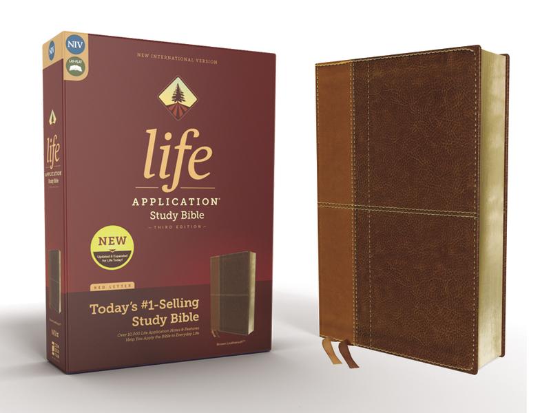 NIV, Life Application Study Bible, Third Edition, Leathersoft, Brown, Red Letter Edition