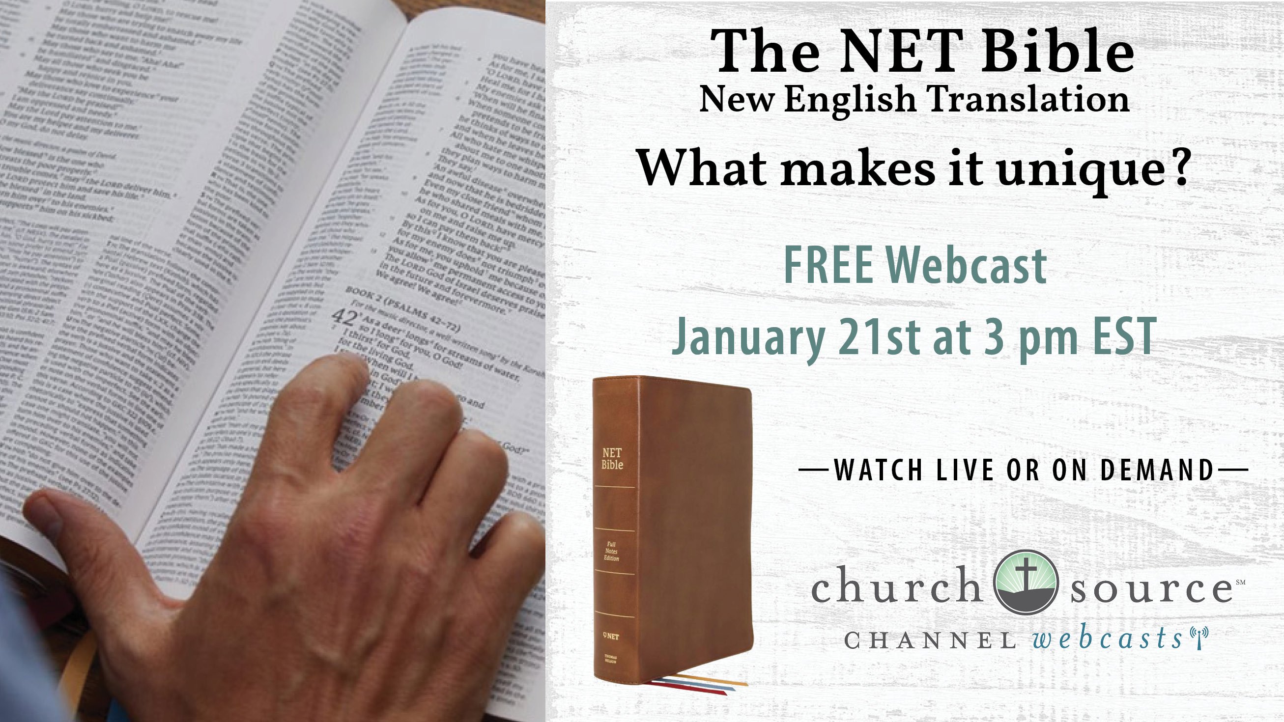 The New English Translation (NET) Bible: What makes it unique? - Webcast with Dr. W. Hall Harris